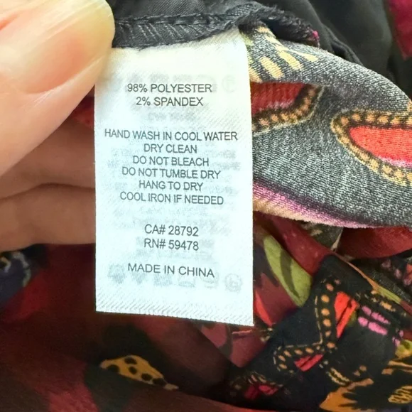 Joie Wide Leg Crop Pull On Pant Patchwork Mixed Media Flowy Art Teacher Boho Med - Picture 7 of 9